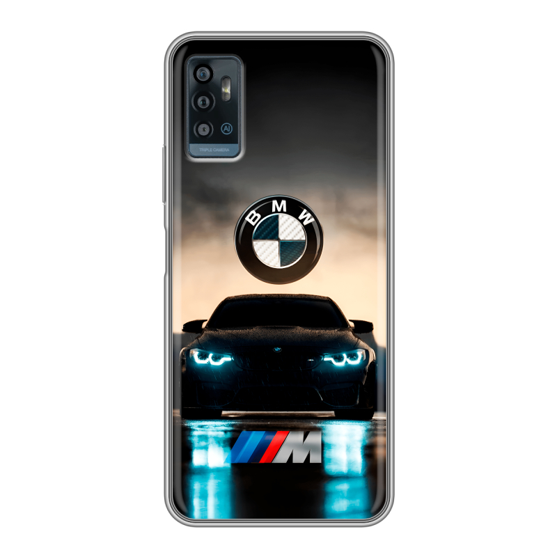 Силиконовый чехол на ZTE Blade A71 с принтом БМВ BMW Силиконовый чехол на ZTE Blade A71 с принтом БМВ BMW