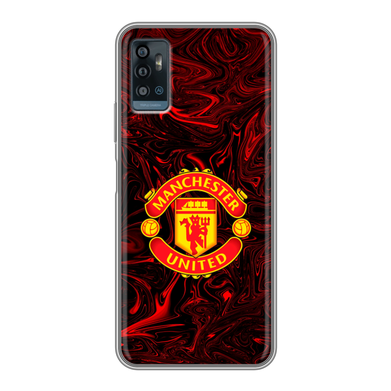 Силиконовый чехол на ZTE Blade A71 с принтом Manchester United Силиконовый чехол на ZTE Blade A71 с принтом Manchester United