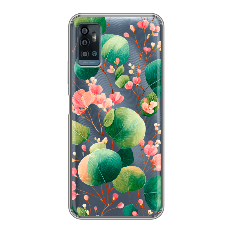Силиконовый чехол на ZTE Blade A71 с принтом женский Силиконовый чехол на ZTE Blade A71 с принтом женский