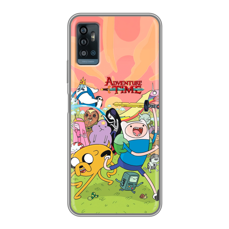 Силиконовый чехол на ZTE Blade A71 с принтом Adventure time Время приключений Силиконовый чехол на ZTE Blade A71 с принтом Adventure time Время приключений