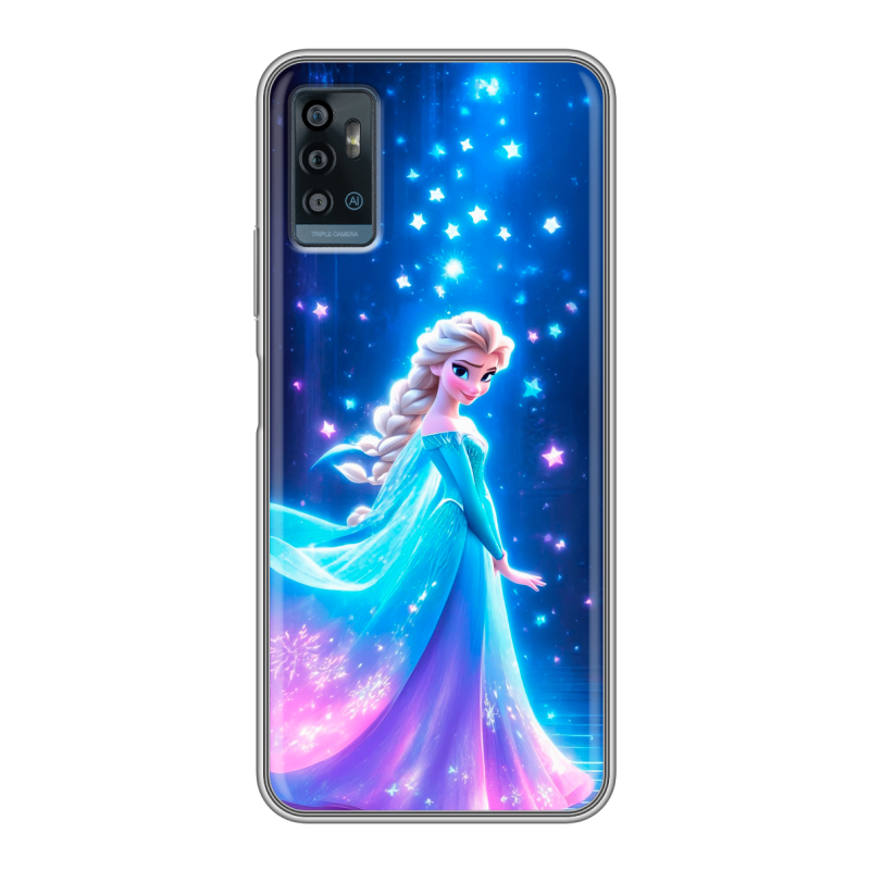 Силиконовый чехол на ZTE Blade A71 с принтом Холодное сердце Frozen Силиконовый чехол на ZTE Blade A71 с принтом Холодное сердце Frozen