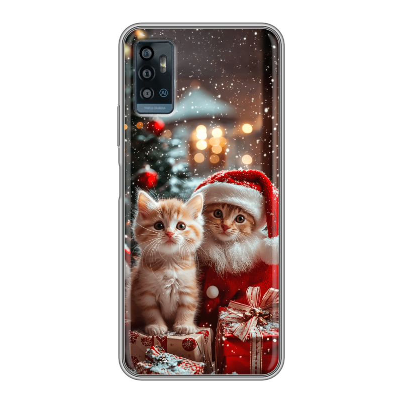 Силиконовый чехол на ZTE Blade A71 с принтом Новый год Силиконовый чехол на ZTE Blade A71 с принтом Новый год