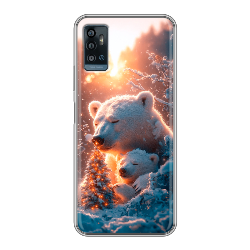 Силиконовый чехол на ZTE Blade A71 с принтом Новый год Силиконовый чехол на ZTE Blade A71 с принтом Новый год