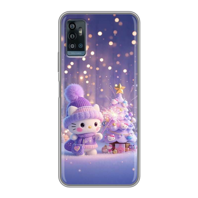 Силиконовый чехол на ZTE Blade A71 с принтом Новый год Силиконовый чехол на ZTE Blade A71 с принтом Новый год