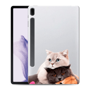 Силиконовый чехол на планшета Samsung Galaxy Tab S7 FE с принтом Кошки Силиконовый чехол на планшета Samsung Galaxy Tab S7 FE с принтом Кошки