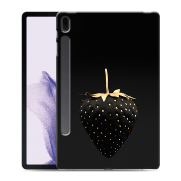 Силиконовый чехол на планшета Samsung Galaxy Tab S7 FE с принтом Черная клубника Силиконовый чехол на планшета Samsung Galaxy Tab S7 FE с принтом Черная клубника