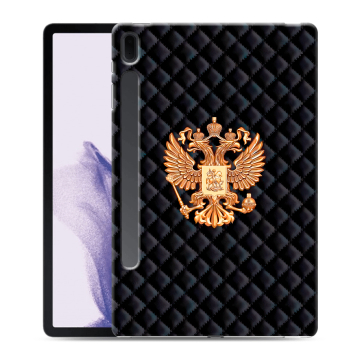 Силиконовый чехол на Samsung Galaxy Tab S7 FE с принтом Герб России принт Силиконовый чехол на Samsung Galaxy Tab S7 FE с принтом Герб России принт