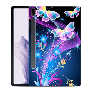 Силиконовый чехол на Samsung Galaxy Tab S7 FE с принтом Бабочки Силиконовый чехол на Samsung Galaxy Tab S7 FE с принтом Бабочки