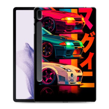 Силиконовый чехол на Samsung Galaxy Tab S7 FE с принтом Гоночные машины Силиконовый чехол на Samsung Galaxy Tab S7 FE с принтом Гоночные машины