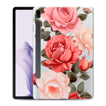 Силиконовый чехол на Samsung Galaxy Tab S7 FE с принтом Розы Силиконовый чехол на Samsung Galaxy Tab S7 FE с принтом Розы