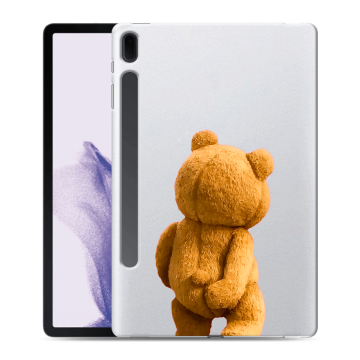 Силиконовый чехол на Samsung Galaxy Tab S7 FE с принтом Медведь Силиконовый чехол на Samsung Galaxy Tab S7 FE с принтом Медведь