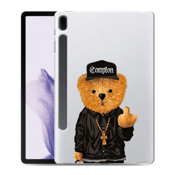 Силиконовый чехол на Samsung Galaxy Tab S7 FE с принтом Плюшевый медведь Силиконовый чехол на Samsung Galaxy Tab S7 FE с принтом Плюшевый медведь