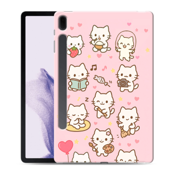 Силиконовый чехол на Samsung Galaxy Tab S7 FE с принтом Hello Kitty Хелоу Кити Силиконовый чехол на Samsung Galaxy Tab S7 FE с принтом Hello Kitty Хелоу Кити