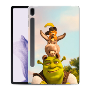 Силиконовый чехол на Samsung Galaxy Tab S7 FE с принтом Шрек Shrek