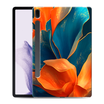 Силиконовый чехол на Samsung Galaxy Tab S7 FE с принтом Цветы