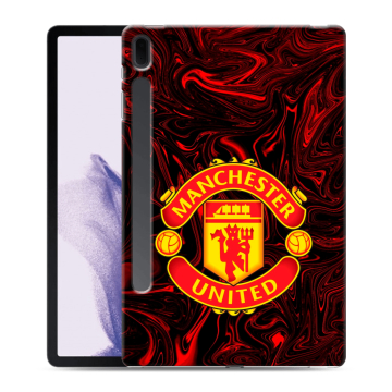 Силиконовый чехол на Samsung Galaxy Tab S7 FE с принтом Manchester United
