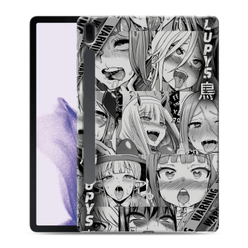 Силиконовый чехол на Samsung Galaxy Tab S7 FE с принтом Ahegao Ахегао Аниме