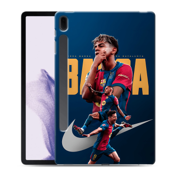Силиконовый чехол на Samsung Galaxy Tab S7 FE с принтом Барселона Barca Yamal Силиконовый чехол на Samsung Galaxy Tab S7 FE с принтом Барселона Barca Yamal