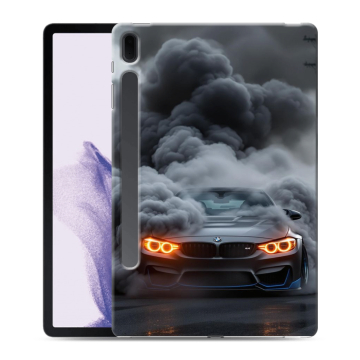 Силиконовый чехол на Samsung Galaxy Tab S7 FE с принтом BMW БМВ