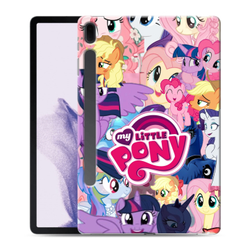 Силиконовый чехол на Samsung Galaxy Tab S7 FE с принтом My little pony Дружба чудо