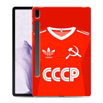 Силиконовый чехол на Samsung Galaxy Tab S7 FE с принтом Флаг Герб СССР