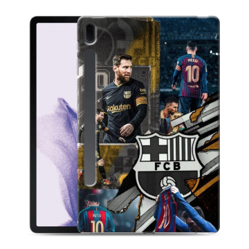 Силиконовый чехол на Samsung Galaxy Tab S7 FE с принтом Messi Barcelona Силиконовый чехол на Samsung Galaxy Tab S7 FE с принтом Messi Barcelona