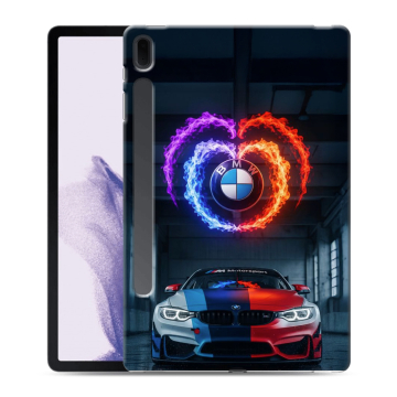 Силиконовый чехол на Samsung Galaxy Tab S7 FE с принтом BMW БМВ Силиконовый чехол на Samsung Galaxy Tab S7 FE с принтом BMW БМВ