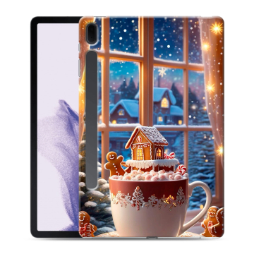 Силиконовый чехол на Samsung Galaxy Tab S7 FE с принтом Новый год
