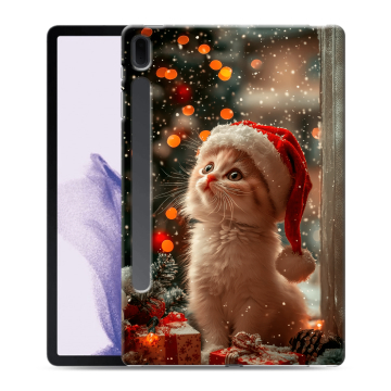 Силиконовый чехол на Samsung Galaxy Tab S7 FE с принтом Новый год