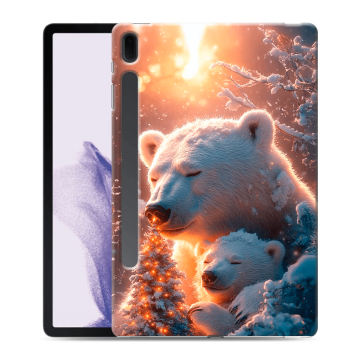 Силиконовый чехол на Samsung Galaxy Tab S7 FE с принтом Новый год