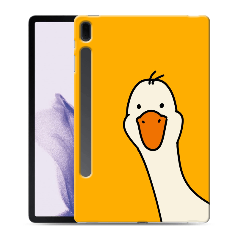 Силиконовый чехол на Samsung Galaxy Tab S7 FE с принтом Утка Силиконовый чехол на Samsung Galaxy Tab S7 FE с принтом Утка