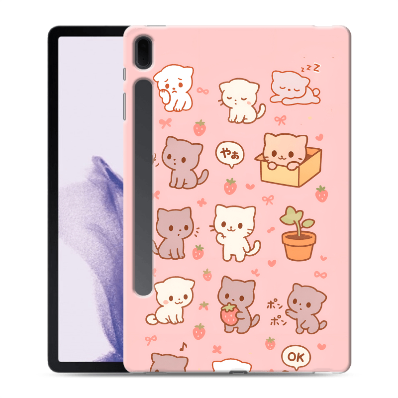 Силиконовый чехол на Samsung Galaxy Tab S7 FE с принтом Hello Kitty Хелоу Кити Силиконовый чехол на Samsung Galaxy Tab S7 FE с принтом Hello Kitty Хелоу Кити