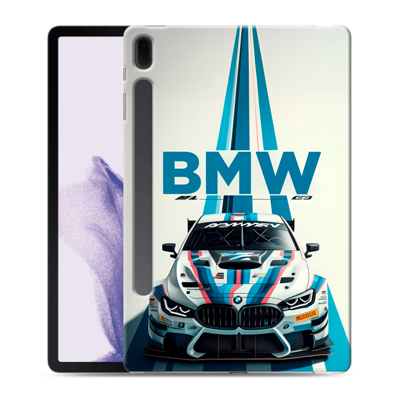 Силиконовый чехол на Samsung Galaxy Tab S7 FE с принтом БМВ BMW Силиконовый чехол на Samsung Galaxy Tab S7 FE с принтом БМВ BMW