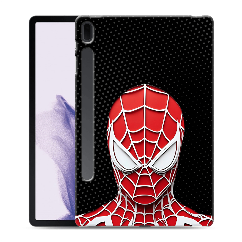 Силиконовый чехол на Samsung Galaxy Tab S7 FE с принтом человек паук spiderman Силиконовый чехол на Samsung Galaxy Tab S7 FE с принтом человек паук spiderman