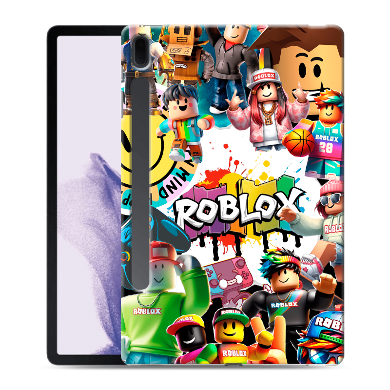 Силиконовый чехол на Samsung Galaxy Tab S7 FE с принтом Roblox Роблокс Силиконовый чехол на Samsung Galaxy Tab S7 FE с принтом Roblox Роблокс