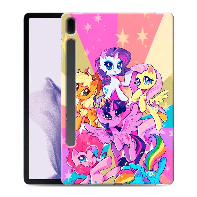 Силиконовый чехол на Samsung Galaxy Tab S7 FE с принтом My little pony Дружба чудо Силиконовый чехол на Samsung Galaxy Tab S7 FE с принтом My little pony Дружба чудо