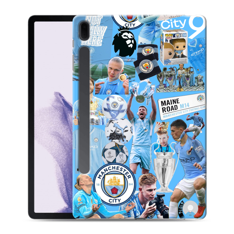 Силиконовый чехол на Samsung Galaxy Tab S7 FE с принтом Man City Манчестер Сити Силиконовый чехол на Samsung Galaxy Tab S7 FE с принтом Man City Манчестер Сити