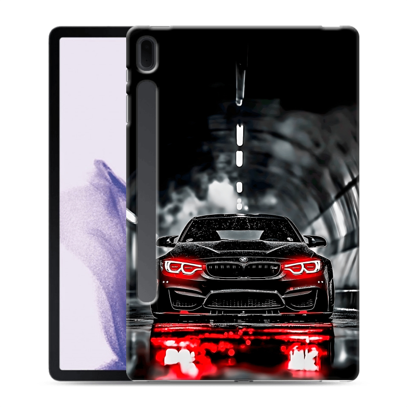 Силиконовый чехол на Samsung Galaxy Tab S7 FE с принтом BMW БМВ Силиконовый чехол на Samsung Galaxy Tab S7 FE с принтом BMW БМВ