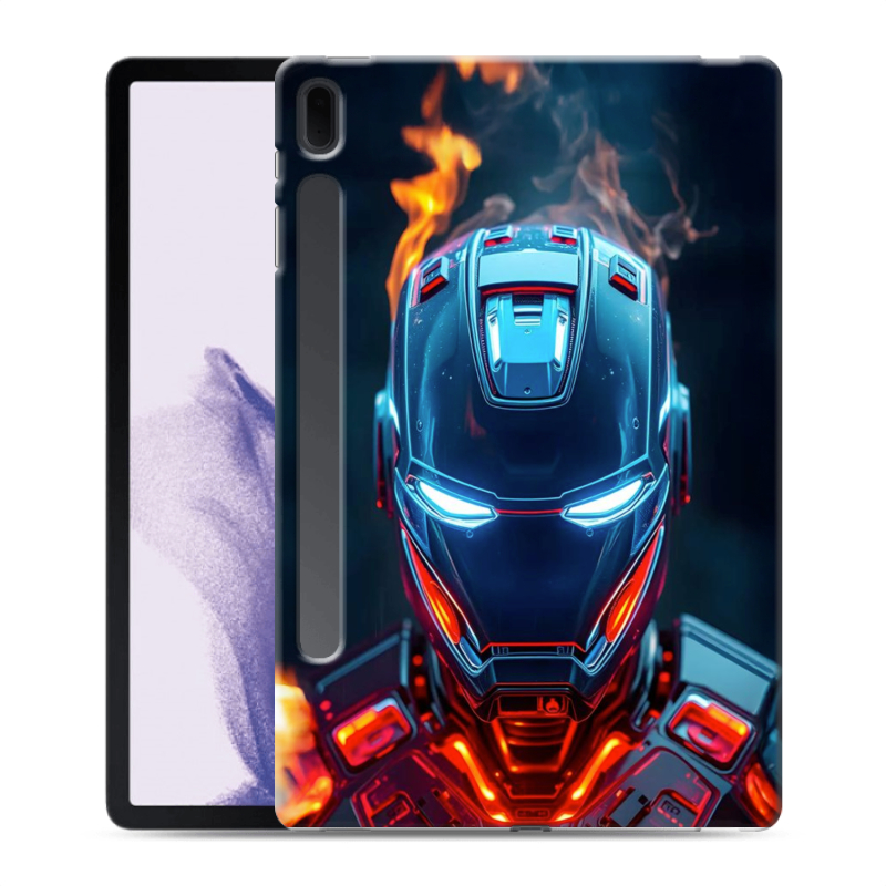Силиконовый чехол на Samsung Galaxy Tab S7 FE с принтом IronMan Железный человек Силиконовый чехол на Samsung Galaxy Tab S7 FE с принтом IronMan Железный человек