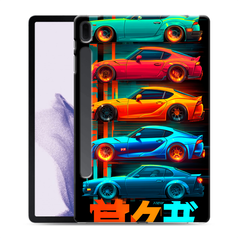Силиконовый чехол на Samsung Galaxy Tab S7 FE с принтом машины тачки Силиконовый чехол на Samsung Galaxy Tab S7 FE с принтом машины тачки