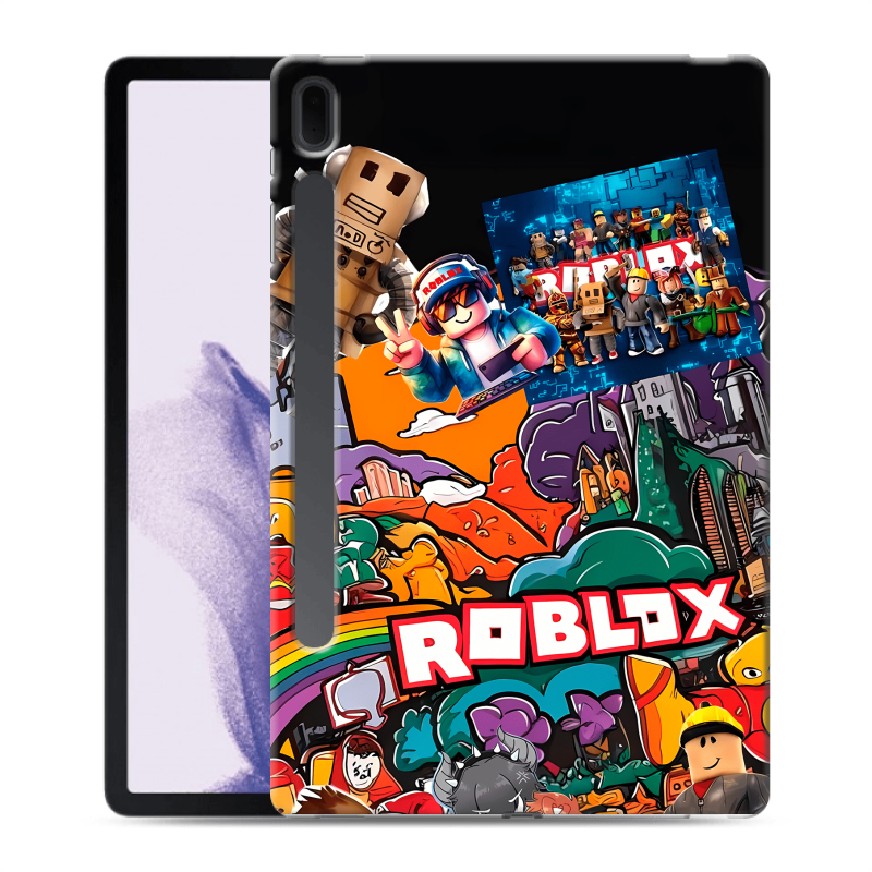 Силиконовый чехол на Samsung Galaxy Tab S7 FE с принтом Roblox Роблокс Силиконовый чехол на Samsung Galaxy Tab S7 FE с принтом Roblox Роблокс