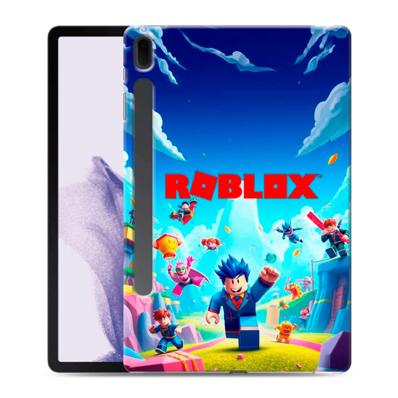 Силиконовый чехол на Samsung Galaxy Tab S7 FE с принтом Roblox Роблокс Силиконовый чехол на Samsung Galaxy Tab S7 FE с принтом Roblox Роблокс