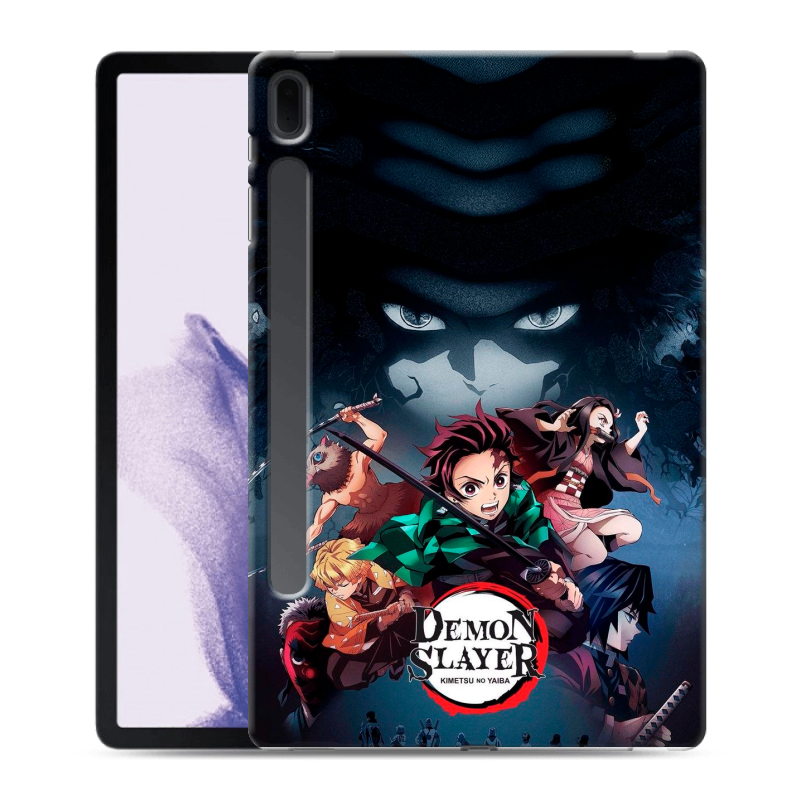 Силиконовый чехол на Samsung Galaxy Tab S7 FE с принтом Demon Slayer Клинок рассекающий демонов Силиконовый чехол на Samsung Galaxy Tab S7 FE с принтом Demon Slayer Клинок рассекающий демонов