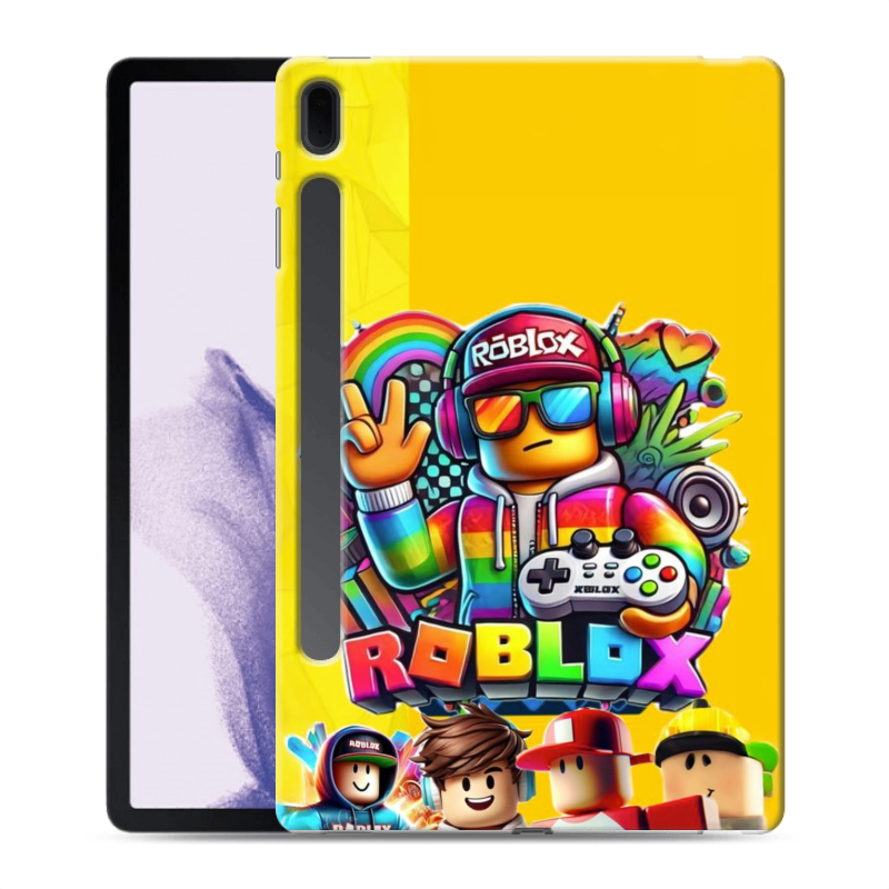 Силиконовый чехол на Samsung Galaxy Tab S7 FE с принтом Roblox Роблокс Силиконовый чехол на Samsung Galaxy Tab S7 FE с принтом Roblox Роблокс