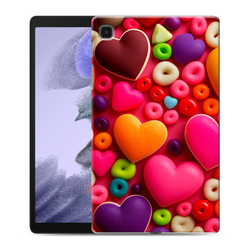 Силиконовый чехол на планшета Samsung Galaxy Tab A7 lite с принтом Сердечки Силиконовый чехол на планшета Samsung Galaxy Tab A7 lite с принтом Сердечки