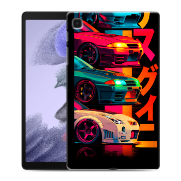 Силиконовый чехол на Samsung Galaxy Tab A7 lite с принтом Гоночные машины