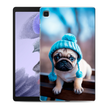 Силиконовый чехол на Samsung Galaxy Tab A7 lite с принтом Мопс в шапке Силиконовый чехол на Samsung Galaxy Tab A7 lite с принтом Мопс в шапке