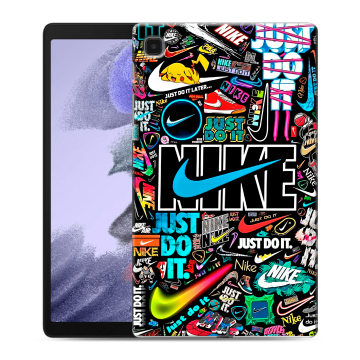 Силиконовый чехол на Samsung Galaxy Tab A7 lite с принтом найк nike черный Силиконовый чехол на Samsung Galaxy Tab A7 lite с принтом найк nike черный