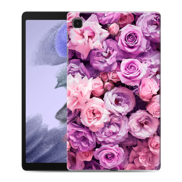 Силиконовый чехол на Samsung Galaxy Tab A7 lite с принтом лавандовые розы