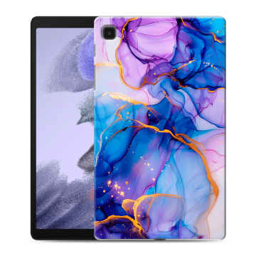 Силиконовый чехол на Samsung Galaxy Tab A7 lite с принтом синий мрамор Силиконовый чехол на Samsung Galaxy Tab A7 lite с принтом синий мрамор